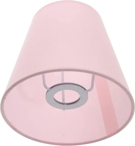 Pantalla de lámpara pequeña de tela de lino con clip en la bombilla pantalla de tela de repuesto para lámpara de pared, bombillas de vela, color rosa