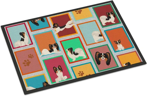 Miniatura 100 de Caroline's Treasures MLM1149MAT - Felpudo rojo Border Collie de 18 x 27 pulgadas, para interiores y exteriores, para entrada, antideslizante, Border