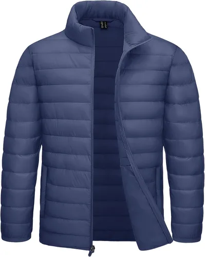 Miniatura 21 de TACVASEN Chaqueta Puffer Ligera para Hombre Chaquetas Acolchadas de Invierno Puffy Abrigadas Resistentes al Agua Resistentes al Viento Abrigos