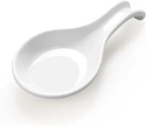 Miniatura 9 de ONEMORE Soporte de cuchara de cerámica para estufa – Soporte extra ancho resistente al calor para utensilios y herramientas de encimera de cocina