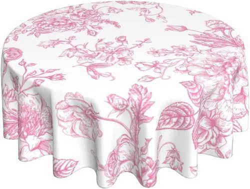 Miniatura 42 de BETGINY - Mantel cuadrado floral azul de 54 x 54 pulgadas, mantel decorativo de estilo chinoiserie con flores, tela rústica lavable para granja