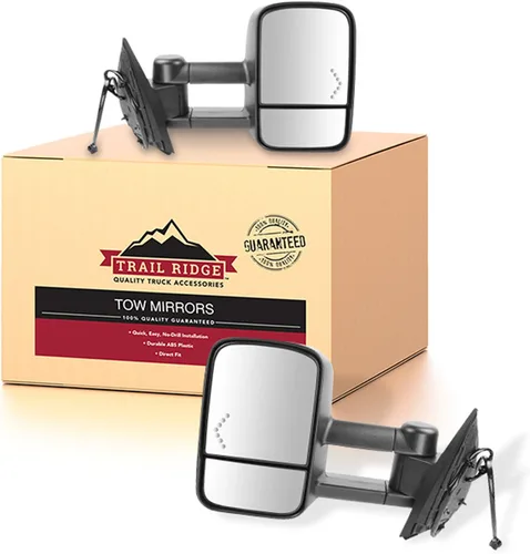 Miniatura 61 de Trail Ridge Juego de espejos de remolque de 2 piezas para el lado del conductor y del pasajero compatible con Ford F-150 FO1320479 FO1321479