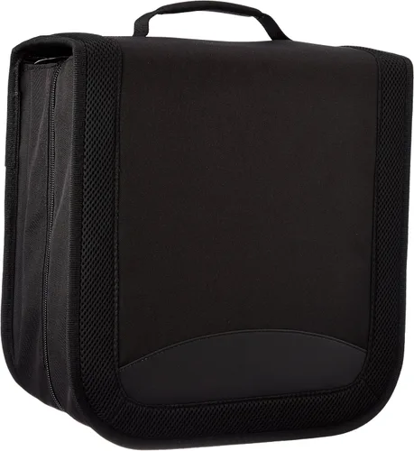 Miniatura 9 de Amazon Basics Carpeta de almacenamiento portátil de poliéster para CD/DVD, capacidad 400, color negro