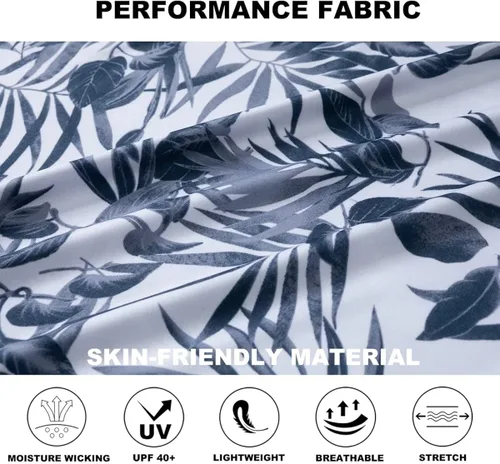 Miniatura 5 de Camisas de golf para hombre Dry Fit Performance Print manga corta que absorbe la humedad