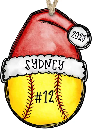 Miniatura 11 de Adorno de fútbol 2025 Decoración de Navidad personalizada con nombre y número personalizados Regalo deportivo para jugadores, entrenadores y equipos
