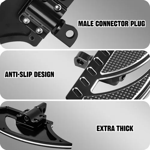 Miniatura 5 de Pisos Amplios para Motocicleta para Conductor y Pasajero Estriberas Frontales y Traseras para Harley Touring, Electra Glide, Road Glide, Road