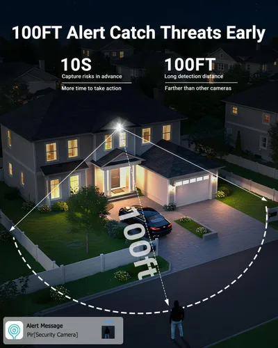 Miniatura 4 de Cámara Solar de Seguridad para Exteriores - Cámaras de Seguridad de Grabación AOV 24/7 Inalámbricas para Exteriores con Vista de 360°, Seguimiento