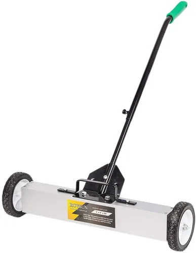Miniatura 8 de Barredora magnética de piso resistente de 24 pulgadas XL de ancho, herramienta de escoba de empuje ampliamente utilizada en talleres de fábrica