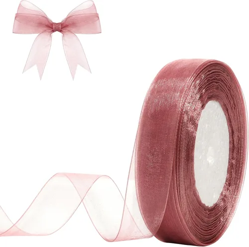 Miniatura 22 de Cinta de organza transparente de 3/4 de pulgada, 50 yardas, cinta de gasa para envolver regalos, decoración de Navidad, Halloween, ramo de boda