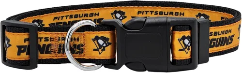 Miniatura 18 de Collar Pets First NHL para perros y gatos. ¡Ajustable, lindo y elegante! ¡El collar definitivo para fanáticos del hockey! Pittsburgh Penguins