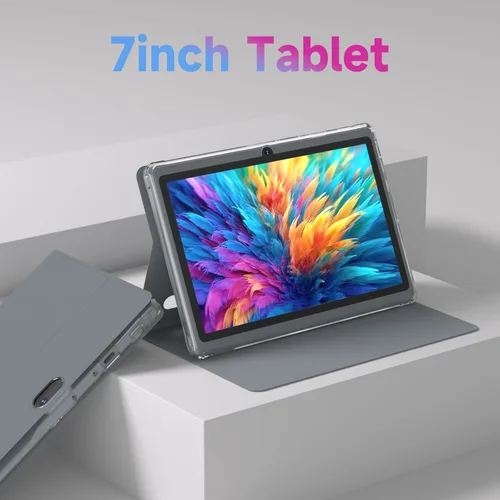 Miniatura 2 de HOTTABLET Tablet de 7 Pulgadas Android 14.0 con Estuche Protector, 8GB (4+4GB Expandible) RAM + 32GB ROM, Pantalla IPS, Cámara Dual, Bluetooth 5.0