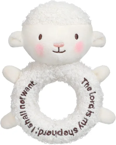 Miniatura 7 de Karenhi Peluche beige de conejito pequeño animal de peluche rezando bautismo de felpa suave para acurrucarse, juguete de Dios bordado, regalos