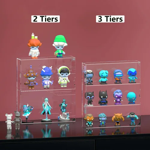 Miniatura 6 de SVENJBB Vitrina acrílica compatible con figuras Funko POP! de 4 pulgadas, caja de exhibición a prueba de polvo para figuras y coleccionables, 2