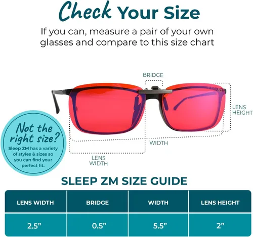 Miniatura 3 de Sleep ZM Blue Light Blocking & Light Sensitivity Clip On Glasses - 14 Lens Types for Comfort, Relaxation, Sleep & Relief
