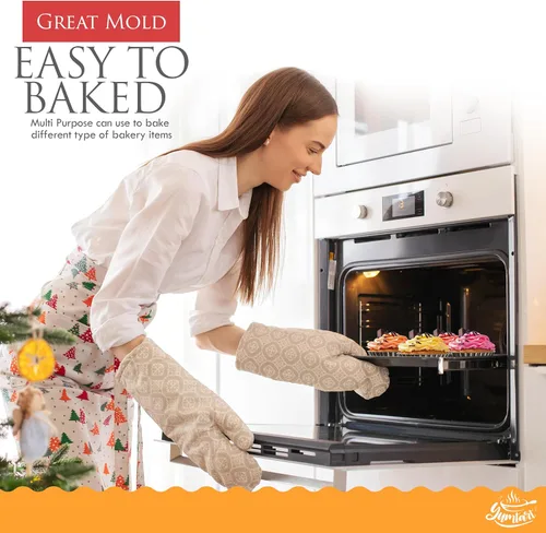 Miniatura 5 de Sartén redonda de 4 pulgadas, 8 piezas, molde para tartas con fondo falso, sartén para tarta y quiche con parte inferior extraíble, sartén