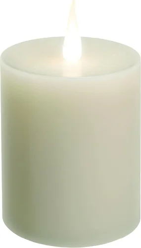 Miniatura 8 de Xodus Innovations WC1684R - Vela de pilar de cera LED sin llama de 4 pulgadas con temporizador automático y llama parpadeante 3D blanca cálida, Rojo