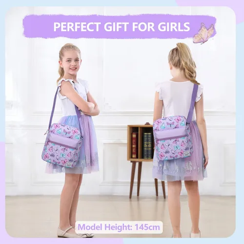 Miniatura 8 de VASCHY Bolso cruzado para niñas, ligero y pequeño, bolso de hombro tipo mensajero, regalo para preadolescentesadolescentes y niños pequeños