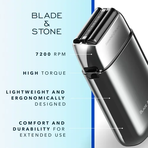 Miniatura 6 de Blade & Stone PS501 - Afeitadora de lámina para hombre, afeitadora inalámbrica de doble hoja con cuchillas Graphene-X y motor digital de 8000 rpm