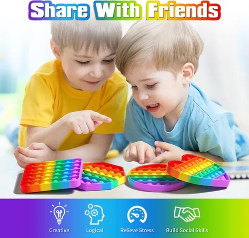Miniatura 3 de Paquete de 4 juguetes para la ansiedad, paquete de juguetes sensoriales para fiestas para niños y adultos, juguetes sensoriales a granel para niños