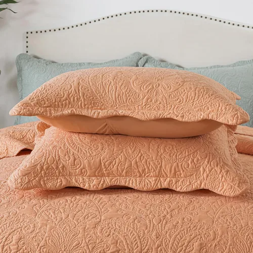 Miniatura 101 de HoneiLife - Juego de colcha de tamaño Queen, juego de ropa de cama de pana bordada de 3 piezas, colcha de lujo, ligera, cálida, para todas las Pana