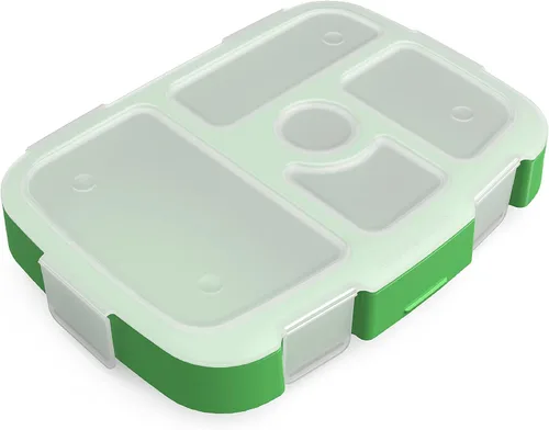 Miniatura 8 de Bentgo® Bandeja Kids para niños con cubierta transparente, reutilizable, sin BPA, recipiente de preparación de comidas de 5 compartimentos con Verde