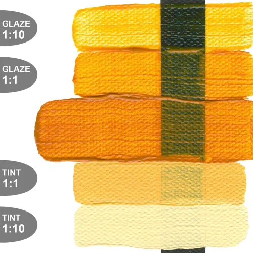 Miniatura 4 de GOLDEN Acrílicos de cuerpo pesado, tono amarillo indio, tubo de 2 onzas líquidas, pintura acrílica profesional, transparente