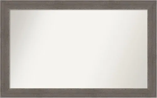 Miniatura 426 de Amanti Art Espejo de pared personalizado no biselado (24.5 x 24.5 pulgadas), marco gris marrón alta, varios tamaños personalizados, espejo de baño