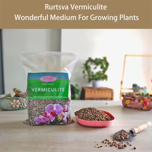 Miniatura 8 de Vermiculita gruesa natural de 2 cuartos para plantas, mezcla mineral orgánica para macetas, hidroponía, terrarios, orquídeas, hongos o hábitats