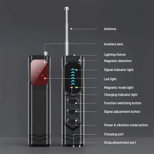 Miniatura 7 de Detectores de cámara oculta, dispositivo antiespionaje, detector de rastreador GPS portátil y dispositivo de detección de errores, señal inalámbrica