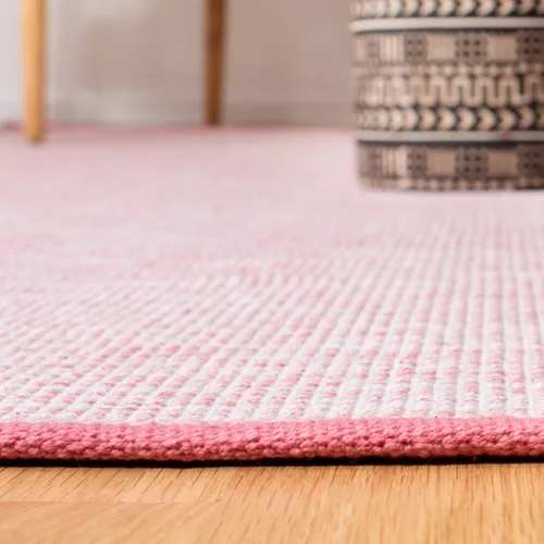 Miniatura 6 de SAFAVIEH Montauk Collection - Alfombra de área de 6 x 9 pies, rosa y fucsia, hecha a mano, de algodón plano, ideal para zonas de alto tráfico