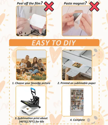 Miniatura 4 de 20 imanes de sublimación en blanco, 3 x 4 pulgadas, imán personalizado para nevera, sublimación, impresión de refrigerador, a granel para cocina