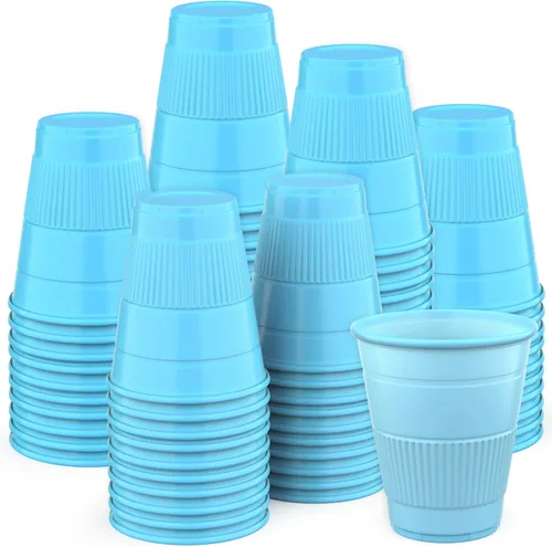 Miniatura 11 de Vasos desechables Paquete de 50 Vasos de plástico de 5 onzas, tazas de baño pequeñas perfectas como medicina, agua, enjuague, enjuague bucal