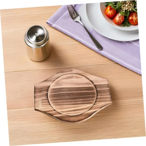 Miniatura 7 de Dolsot - Cuenco de piedra coreana con base de madera, 2 piezas, cuenco de bibimbap coreano, tapete de madera, olla para olla caliente