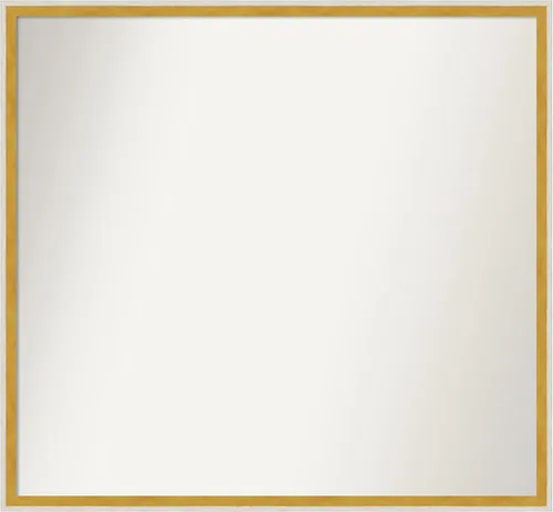 Miniatura 504 de Amanti Art Espejo de baño blanco para sobre el fregadero, 32 x 45 pulgadas, espejo de tocador rectangular blanco esbelto, marco de madera moderno