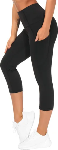 The Gym People Pantalones deportivos gruesos de tiro alto, con bolsillos y control de abdomen, leggings para entrenar, correr, hacer yoga, para mujer