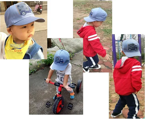Miniatura 4 de UQ Gorros de béisbol ajustables de algodón para niños con diseño de estrellas