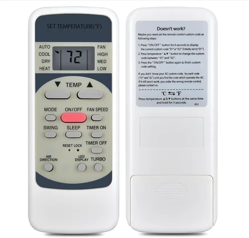 Nuevo control remoto de repuesto R51M/E compatible con aire acondicionado Midea Serie R51/E R51/CE R51M/CE R51D/E R51M/BGE R51M/BGE R51M/BGE R51M/BGE