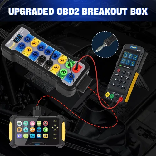 Miniatura 3 de Caja de ruptura OBD2 KAWISH Detector de protocolo OBDII Auto de 16 pines con pantalla LCD para detección de comunicación de protocolo