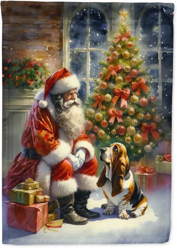Miniatura 55 de Caroline's Treasures DAC4159CHF - Bandera de casa de Husky siberiano y Papá Noel para porche, grande, para colgar en la pared, poliéster