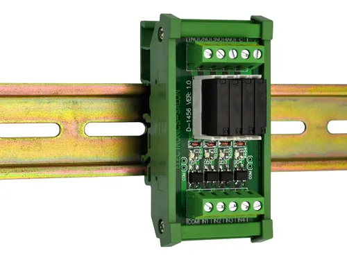 Miniatura 7 de Montaje en carril DIN AC/DC 5V 12V 24V SPST-NO 5Amp módulo de relé de potencia (CA/CC 5V, 16 canales)