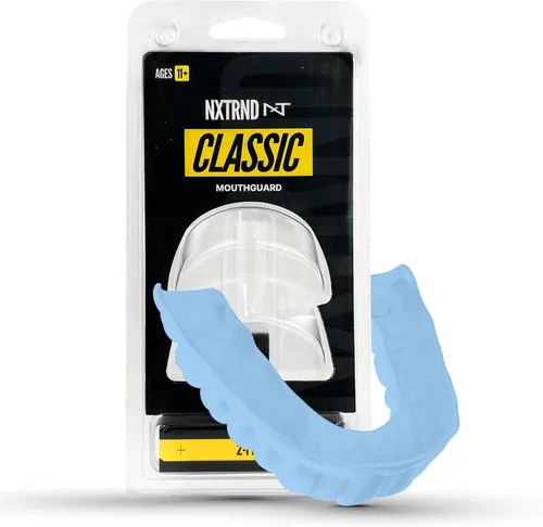 Miniatura 16 de Paquete de 2 protectores bucales clásicos Nxtrnd, boquilla deportiva de ajuste personalizado para fútbol americano, boxeo, MMA, baloncesto, hockey