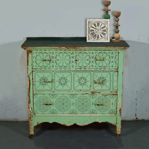 Miniatura 2 de GSS Designs - Plantilla de azulejos de pared reutilizable de 12 x 12 pulgadas, plantillas de arte de dibujo para decoración del hogar