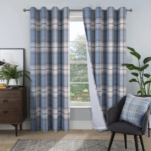 Miniatura 12 de always4u - Cortinas térmicas aisladas con diseño de cuadros, de 63 pulgadas de largo, de doble capa, cortinas térmicas para sala de estar