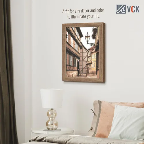 Miniatura 364 de VCK Marcos para póster de madera maciza de 22.375 x 34 pulgadas, marco de fotos A1 negro con montaje en pared, paquete de 3