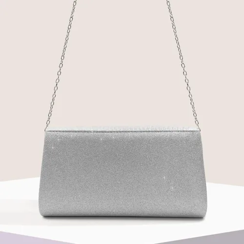 Miniatura 5 de Ornaous Bolso de noche con purpurina para mujer, bolso de mano formal brillante para baile de graduación, cóctel, boda