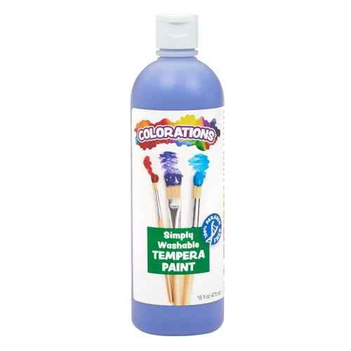 Colorations Pintura de témpera lavable, 16 fl oz, Periwinkle, no tóxica, vibrante, intensa, pintura para niños, manualidades, pasatiempo, diversión,