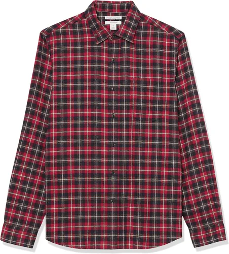 Miniatura 54 de Amazon Essentials Camisas de franela de manga larga para hombre, corte ajustado, a cuadros con botones