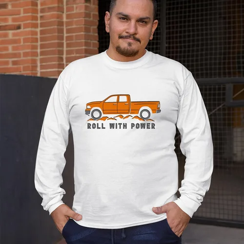 Miniatura 183 de Tee Hunt Camisetas gráficas y camisetas sin mangas para hombre Roll with Power Pickup Truck