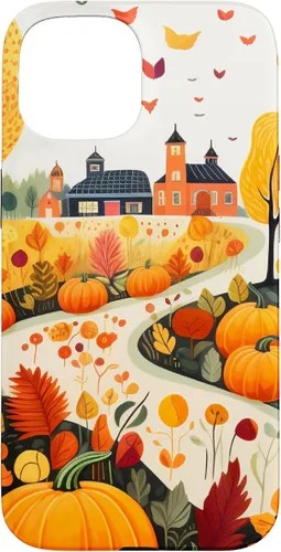 Miniatura 6 de iPhone 12 mini hojas otoño calabaza patrón otoño color hojas caso