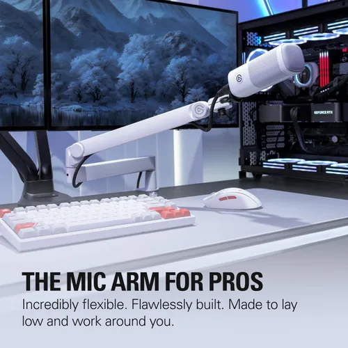 Miniatura 2 de Elgato Wave Mic Arm Pro - Brazo de micrófono de resorte de gas de perfil bajo giratorio 360°, funciona con micrófonos/Shure SM7B/HyperX